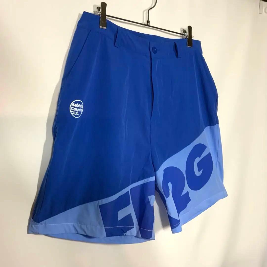 FR2 GOLF ハーフパンツ　ショートパンツ　ブルー　ストレッチ　Lサイズ