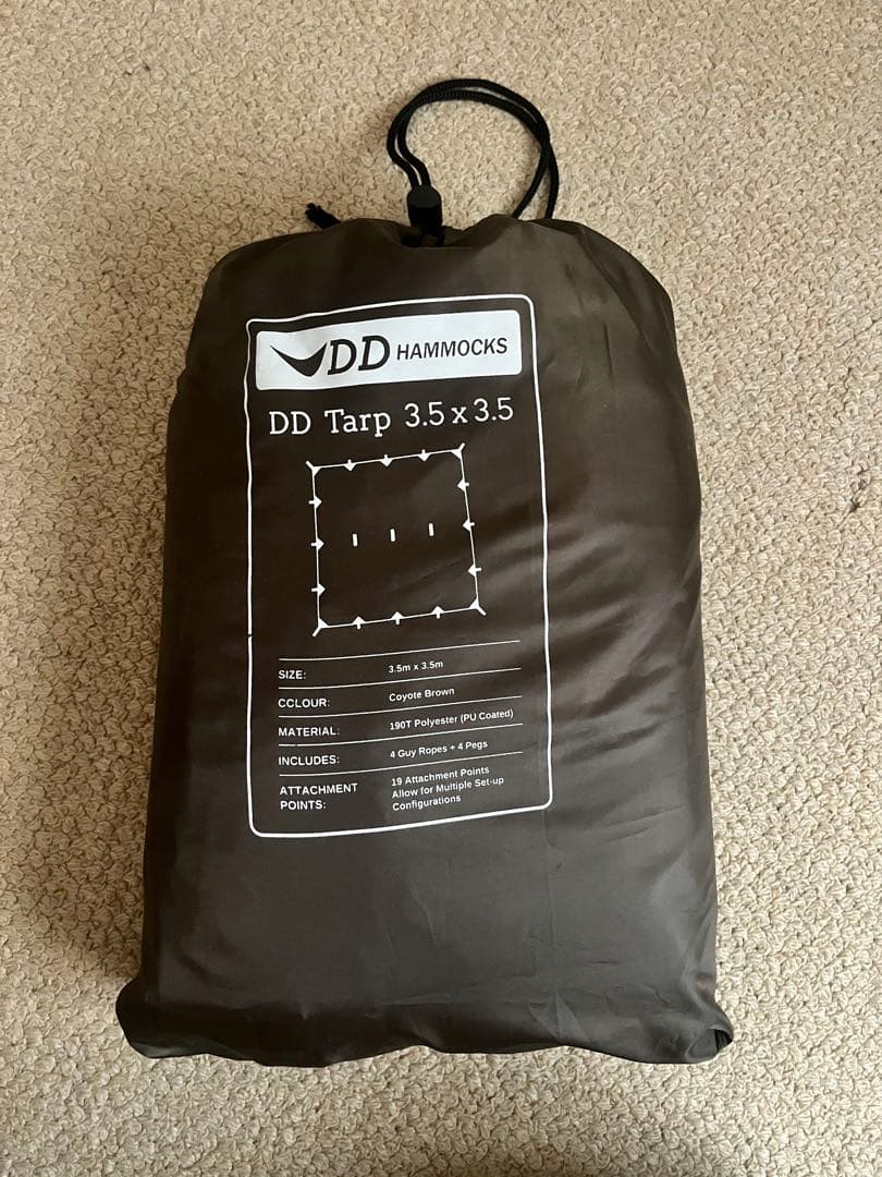 最終値下‼️DDTarp 3.5 x 3.5 コヨーテ　タープ　野営　ソロキャンプ