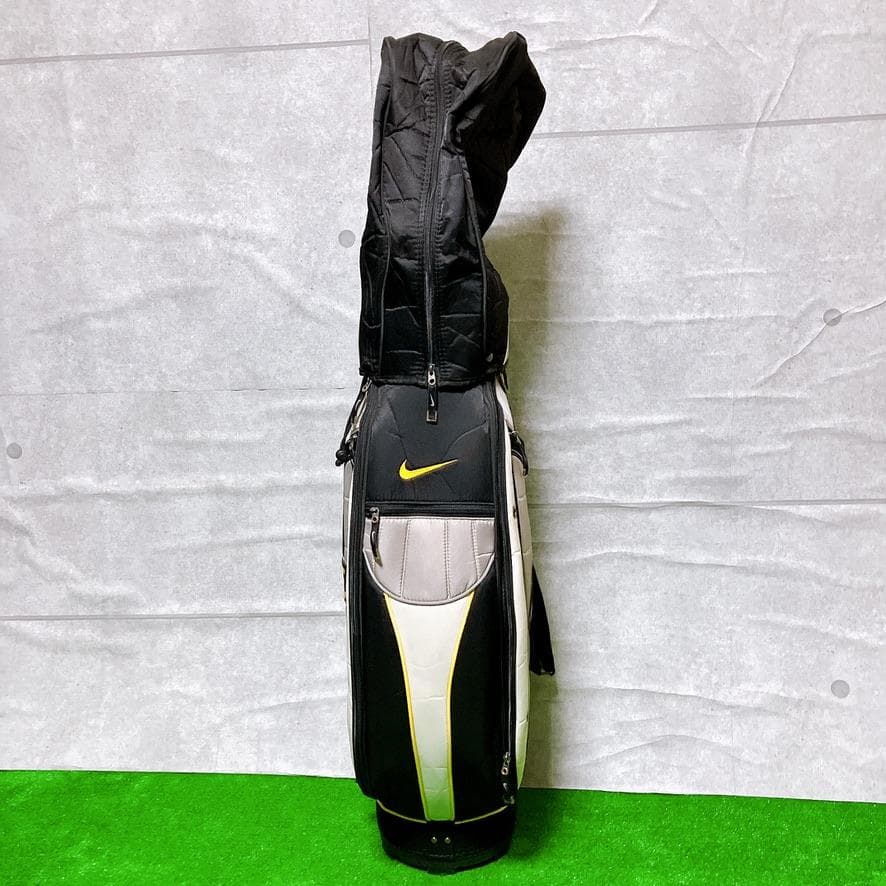 NIKE ゴルフ キャディバッグ 9型 5分割 カート式 ブラック イエロー