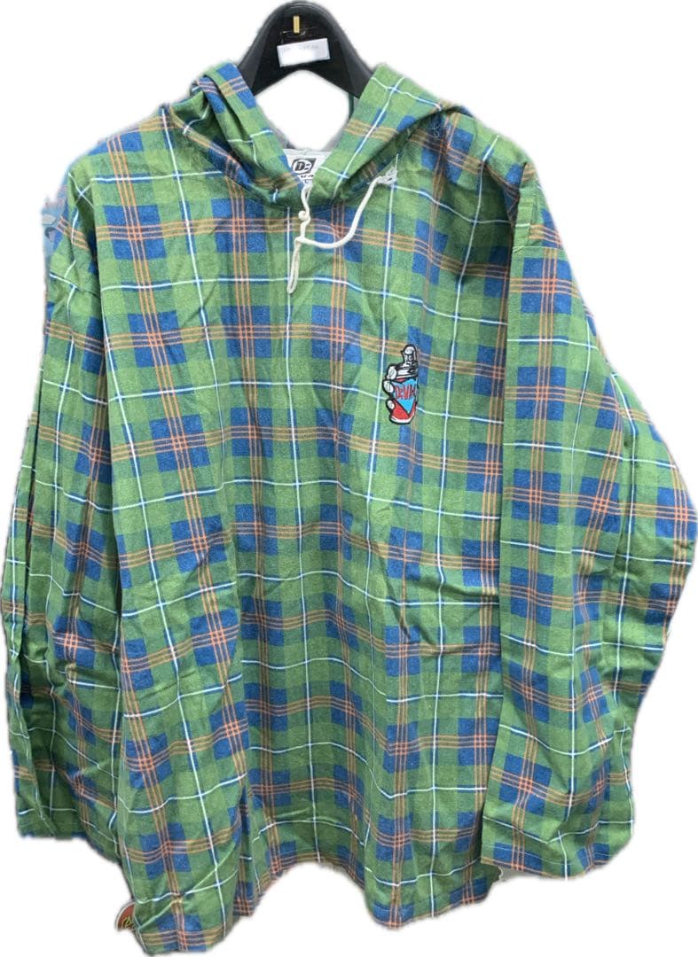 新品 レアD=VA フード付きチェックシャツ Lサイズ 90‘s商品ゲット