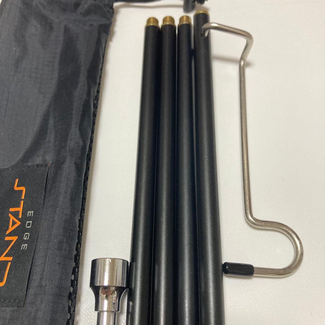 （新品未使用）EDGE STAND エッジスタンド 追加ポール ペグ 黒 セット