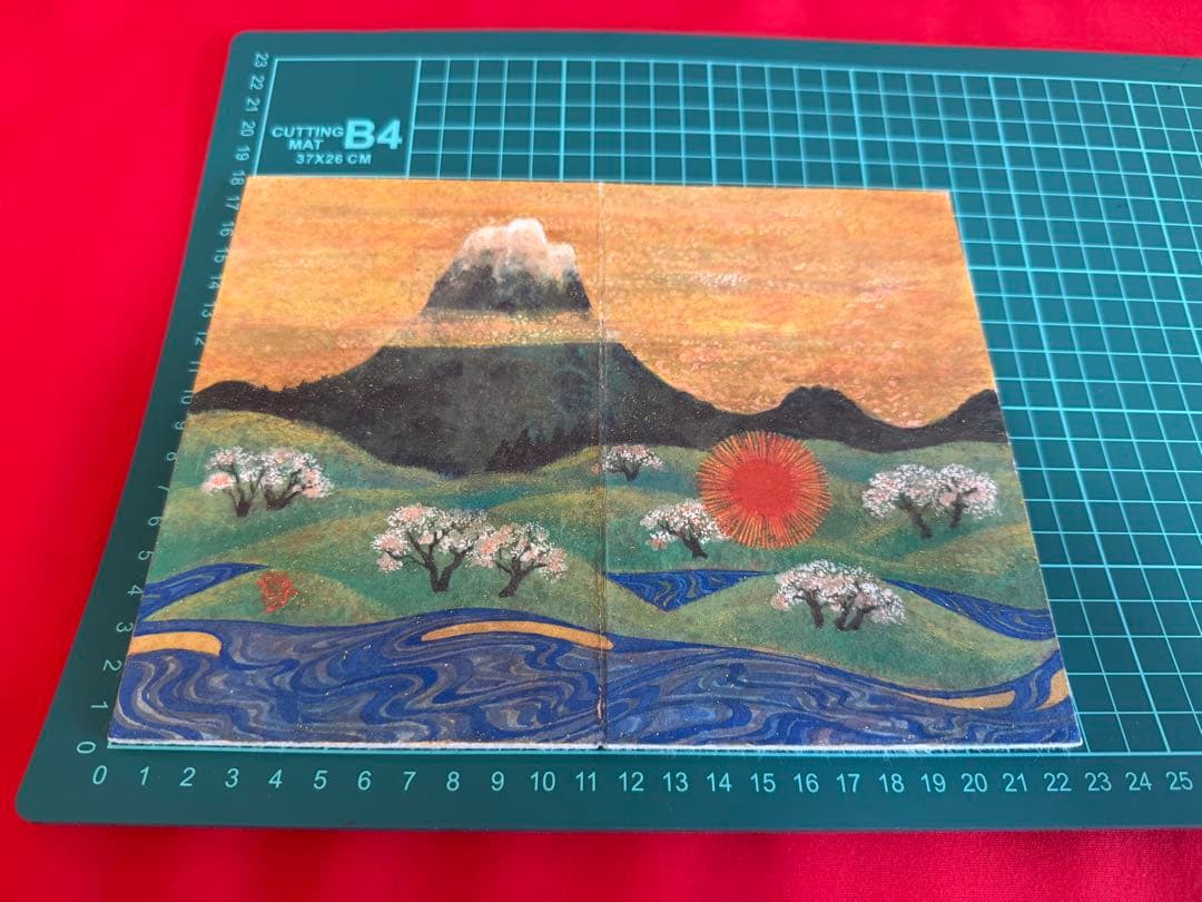 中井智子 ★☆ ときしらぬ ミニ屏風 2013年 日本画 絵画 画家 インテリア