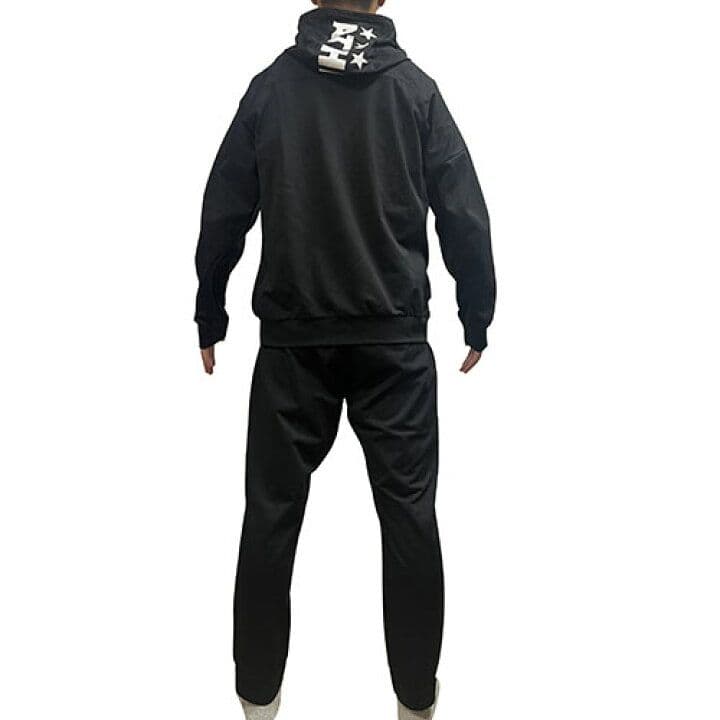 新品ATHLETAジャガードスウェットzipパーカーパンツ上下セット黒