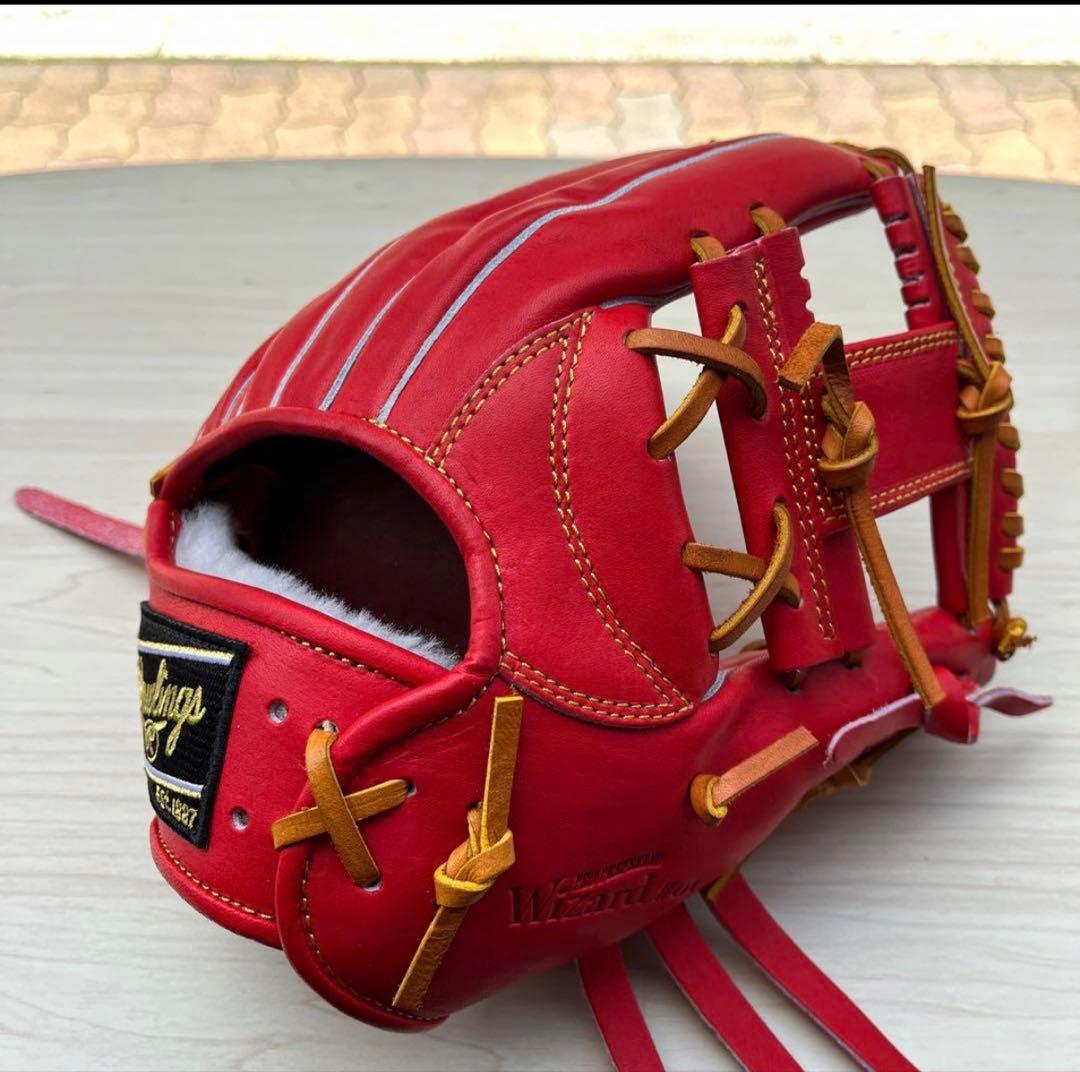 Rawlings Wizard 硬式グローブ 新品 レッド