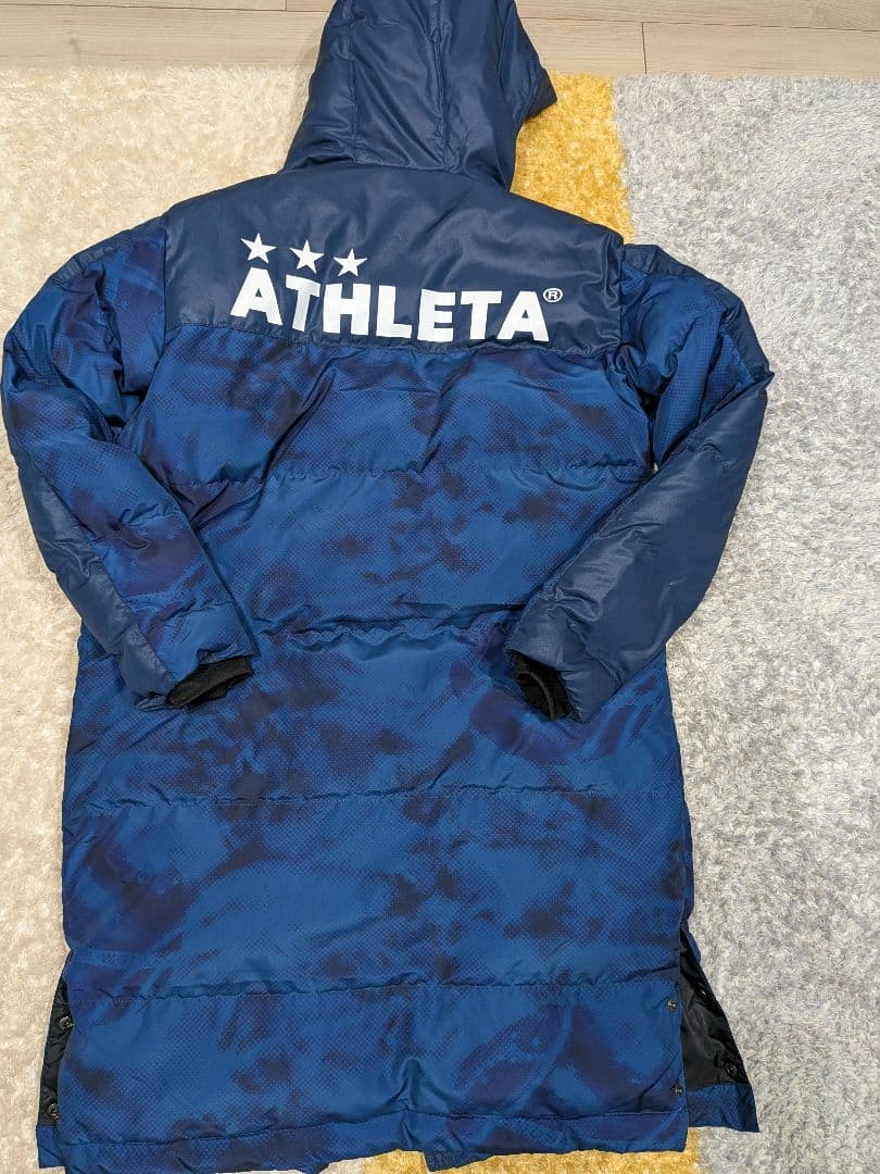 美品 ATHLETA ベンチコート ネイビー Sサイズ