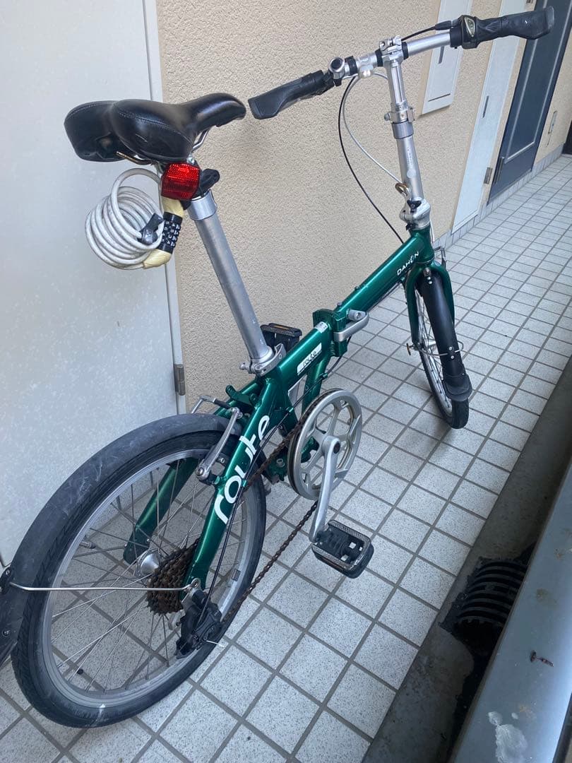 ダホン折りたたみ自転車 緑色 コンパクトデザイン