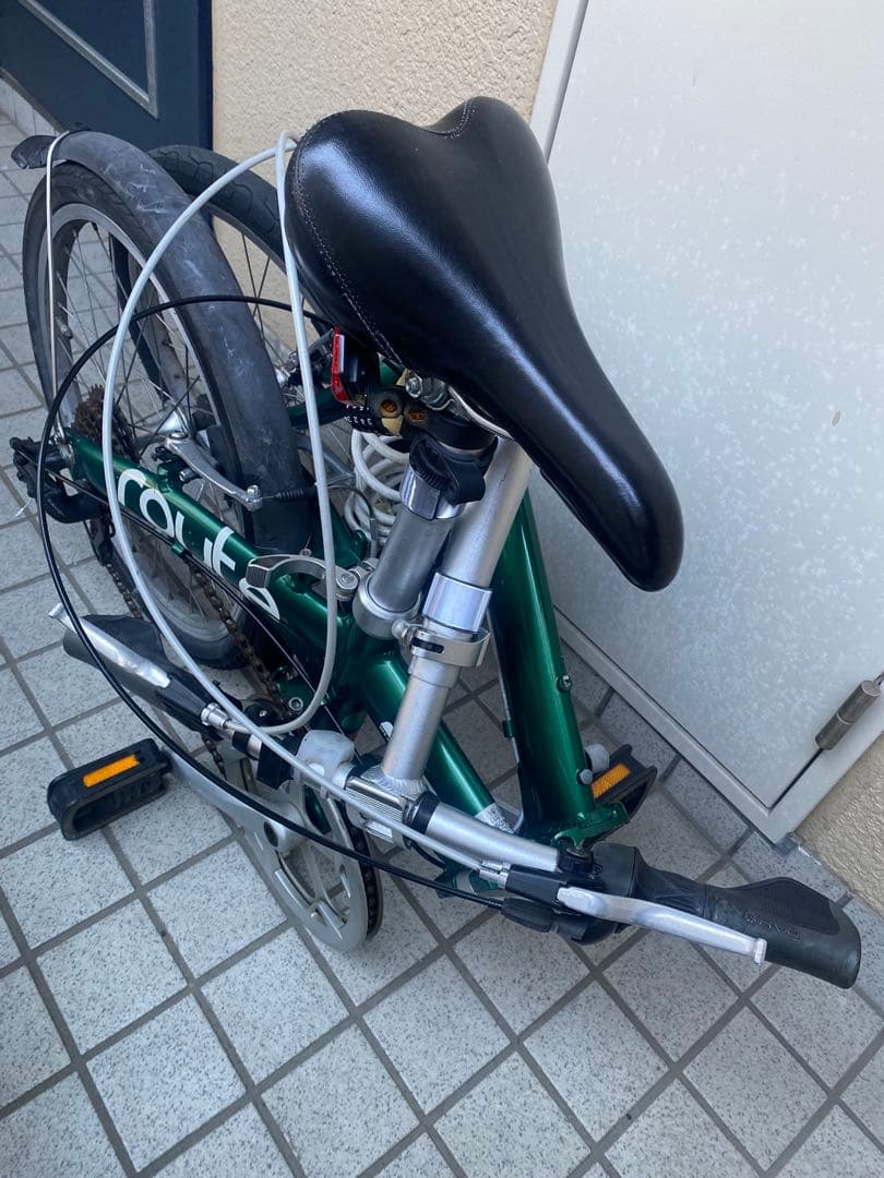 ダホン折りたたみ自転車 緑色 コンパクトデザイン