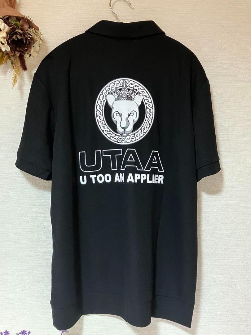 【新品】UTAA ブラック ポロシャツ ●速乾性　ゴルフ半袖　XL