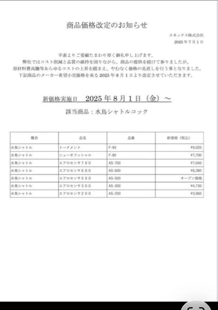 YONEXニューオフィシャルシャトル120球　M⑬