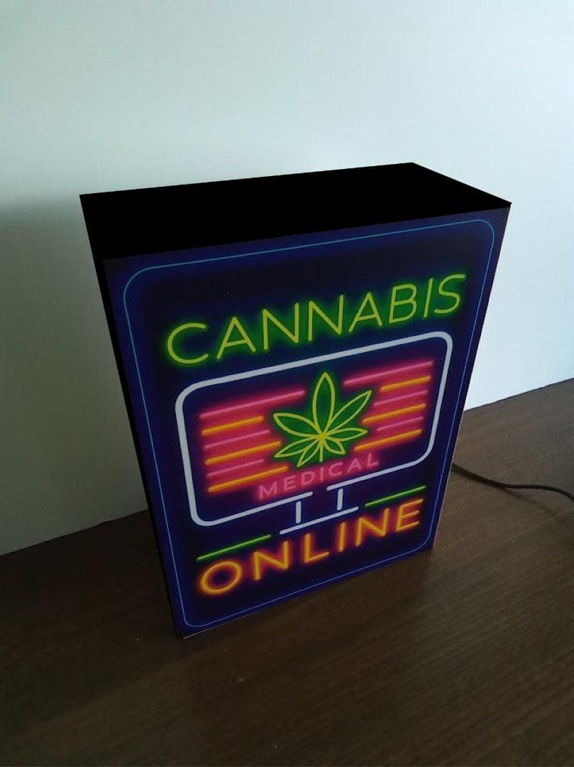 アメリカン雑貨 大麻 ガンジャ レゲエ ベイプ 看板 置物 雑貨 ライトBOX
