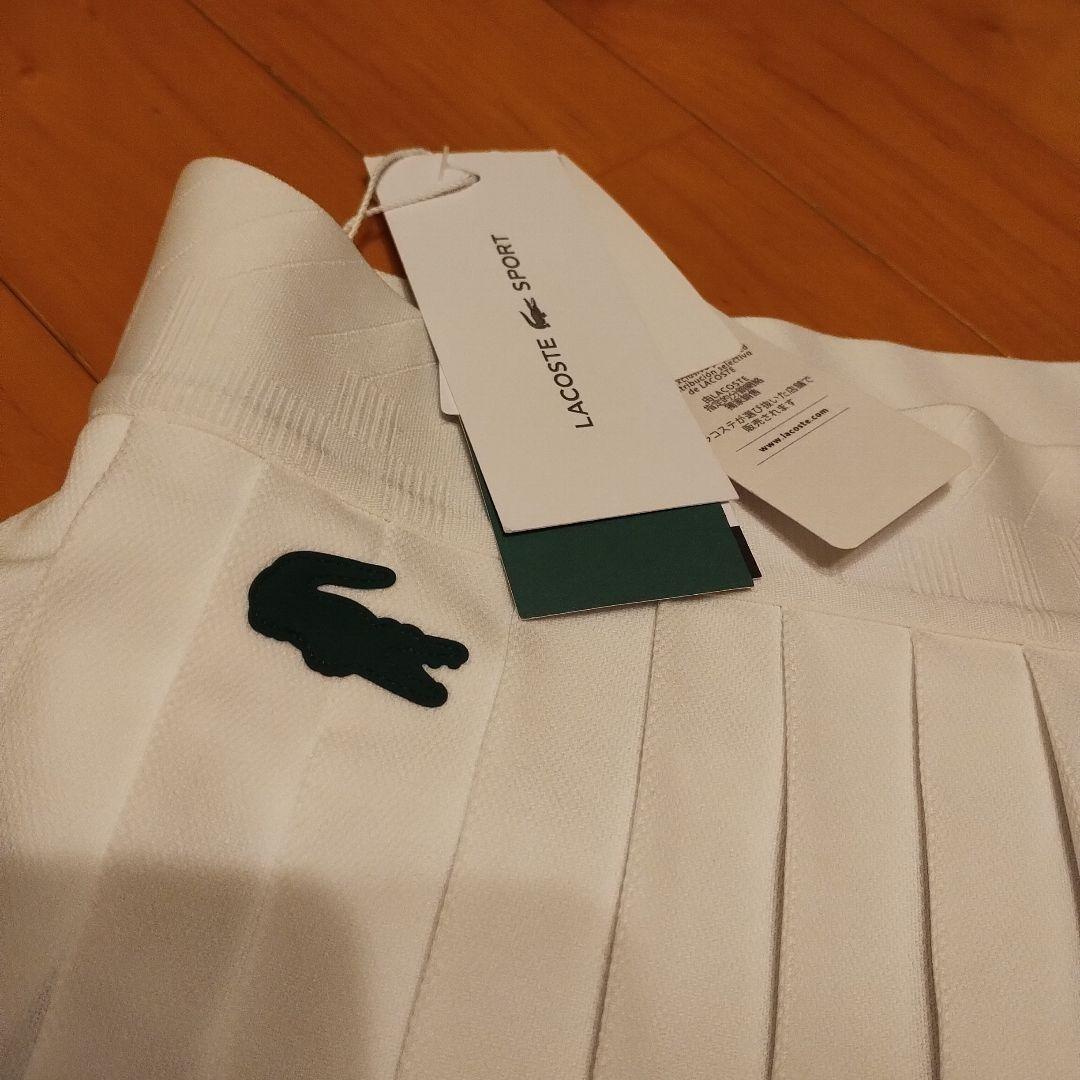 LACOSTE ホワイト プリーツスカート 38