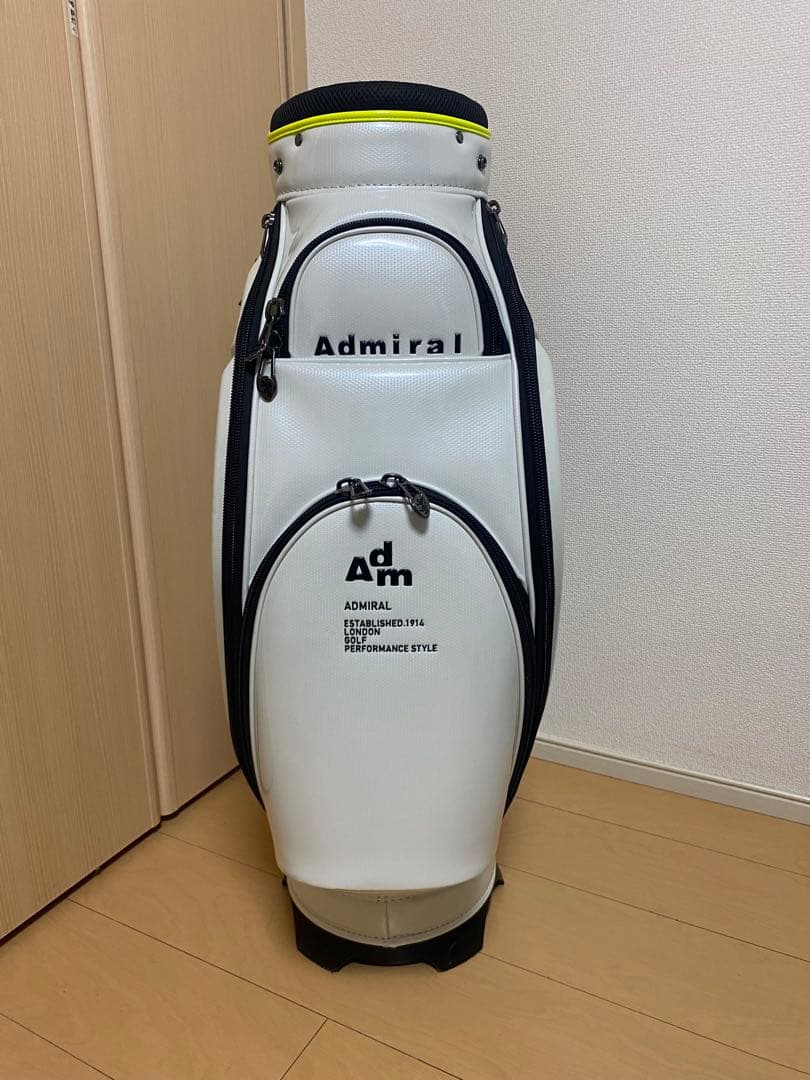 ADMRIAL ゴルフバッグ ホワイト ブラック