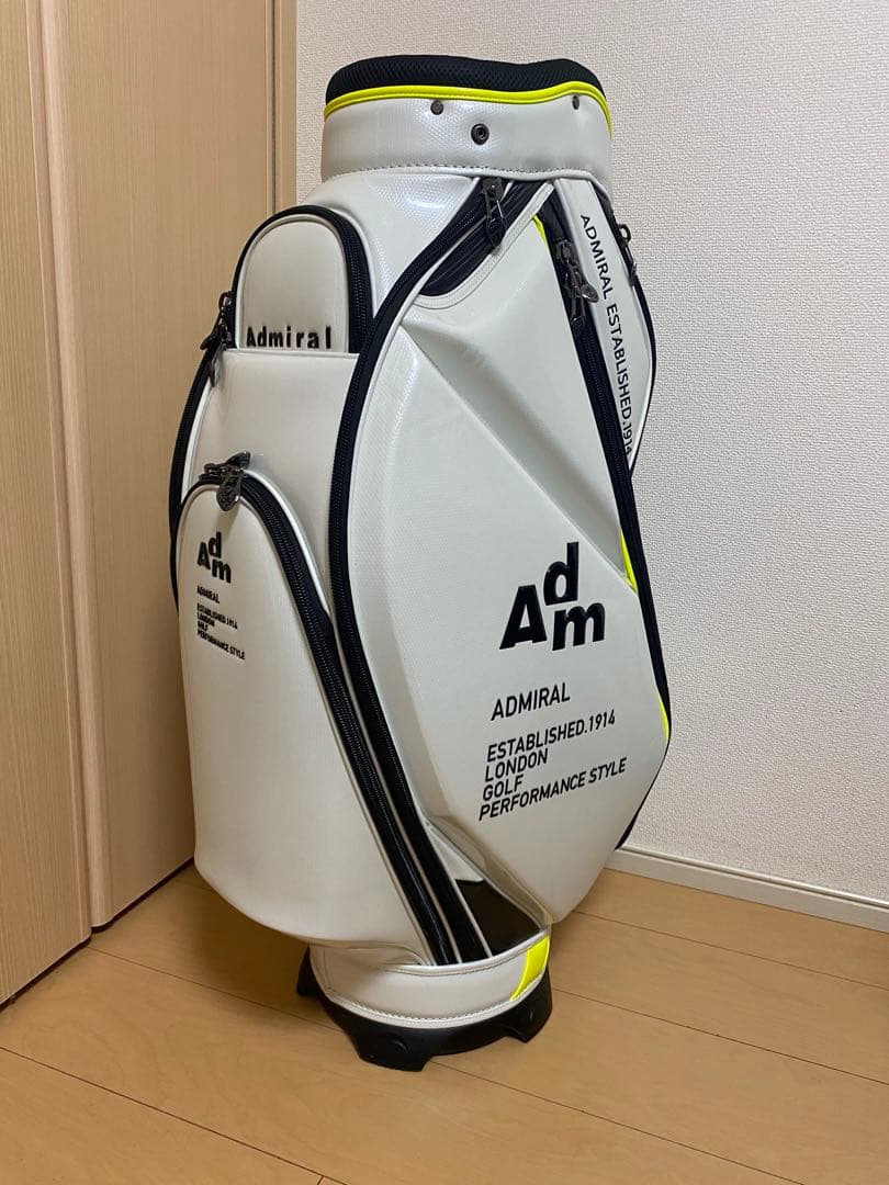 ADMRIAL ゴルフバッグ ホワイト ブラック