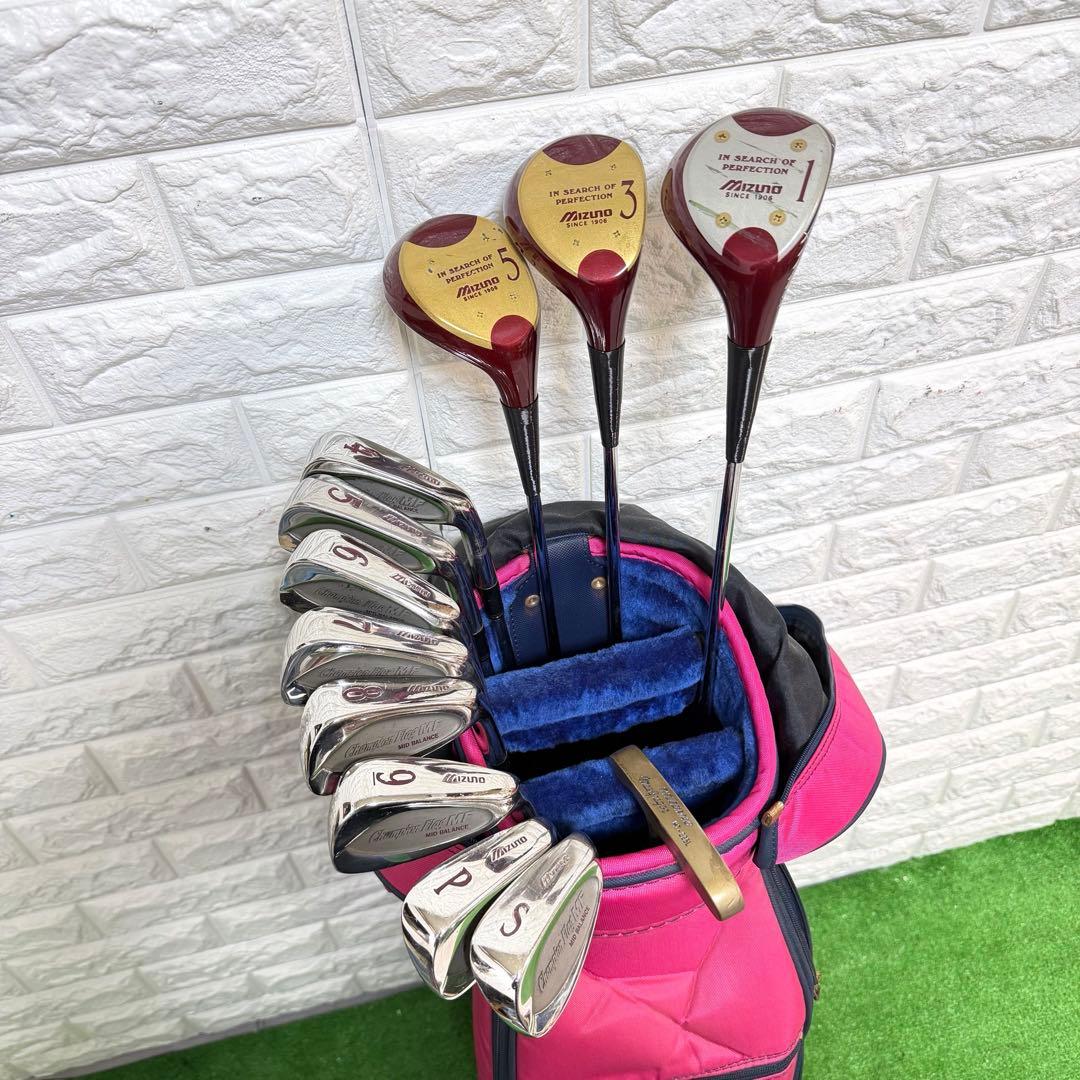 ゴルフセット　初心者応援　Mizuno レディース　ラウンド仕様　すぐ使用　良好