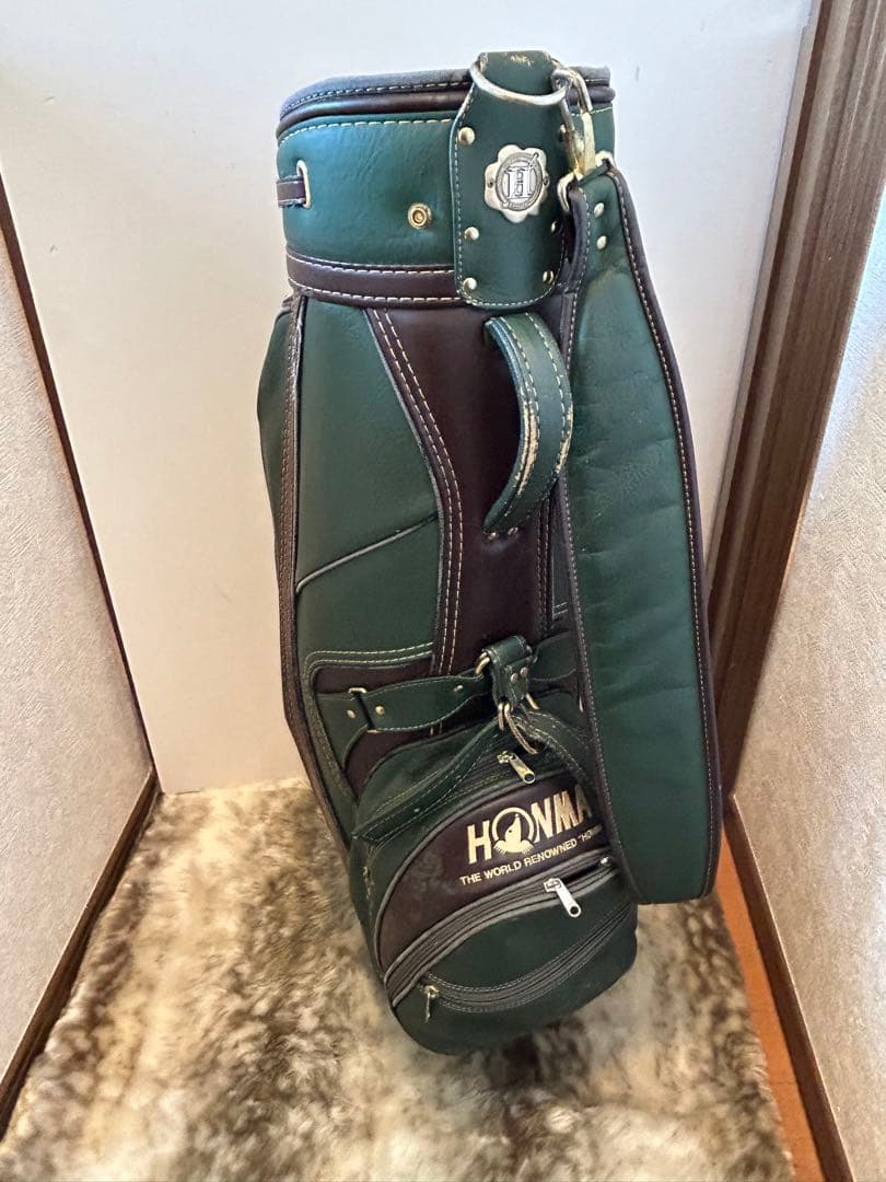希少 本革 HONMA キャディバック シューズケースカートタイプ ゴルフバック
