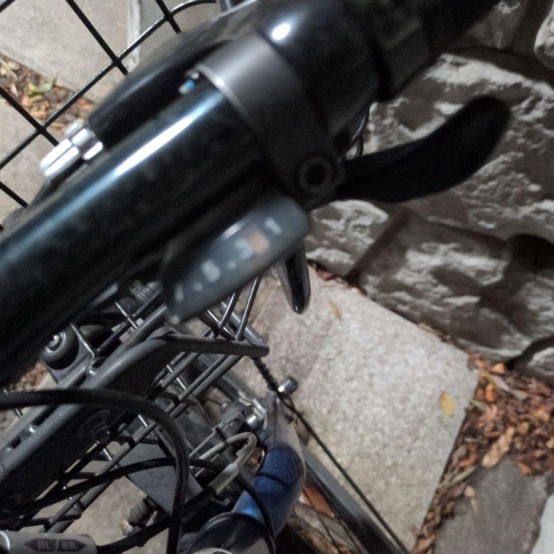 ブリヂストン シティサイクル 青 前バスケット付き