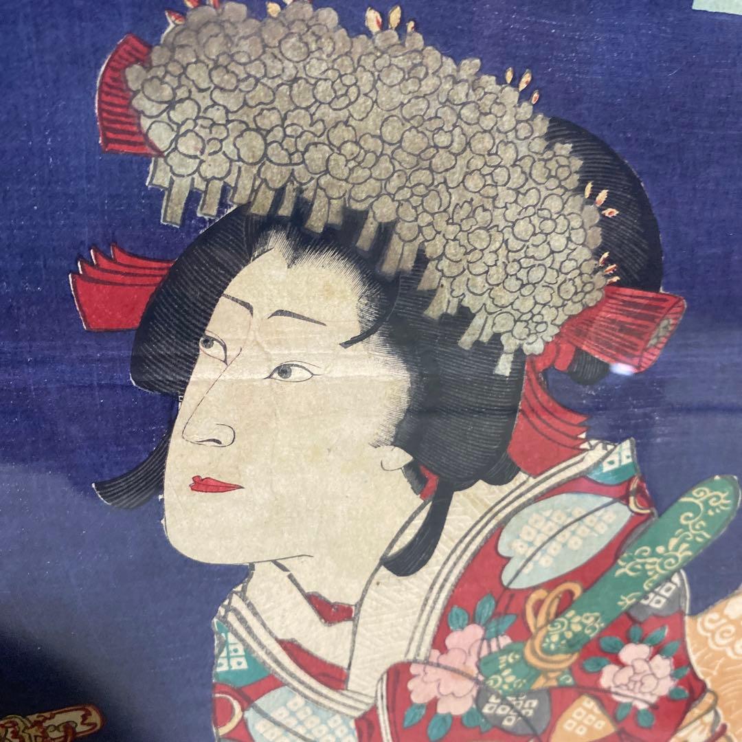 浮世絵　歌舞伎　錦絵　額装