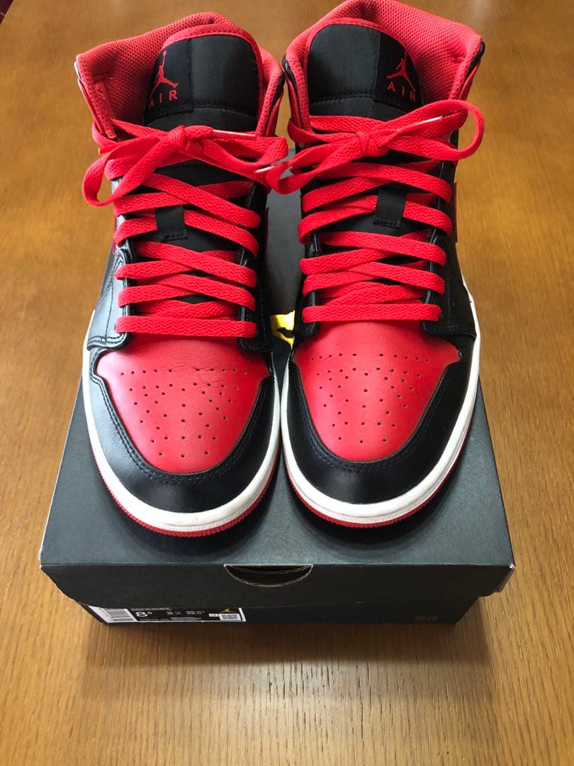 Nike Air Jordan 1 Mid 26.5cm 赤黒