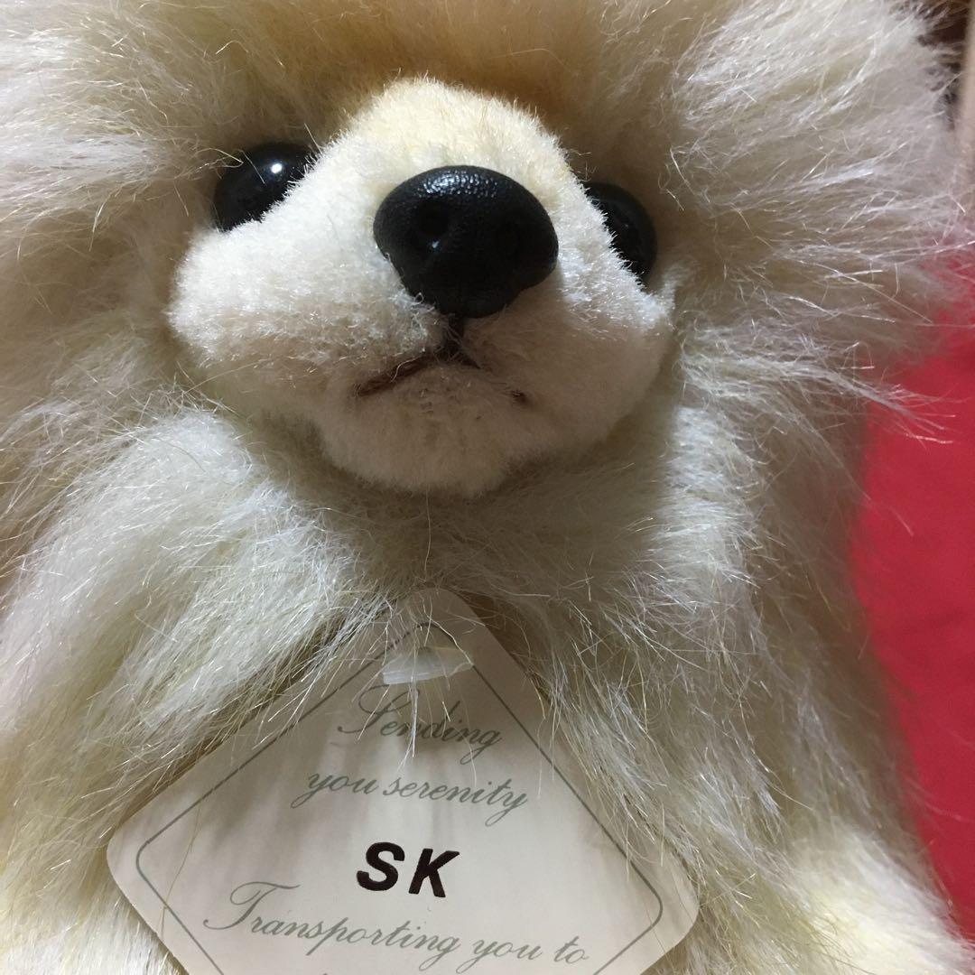 ぬいぐるみ　犬　ポメラニアン　リアル　寝そべり　子犬　四季オリジナル