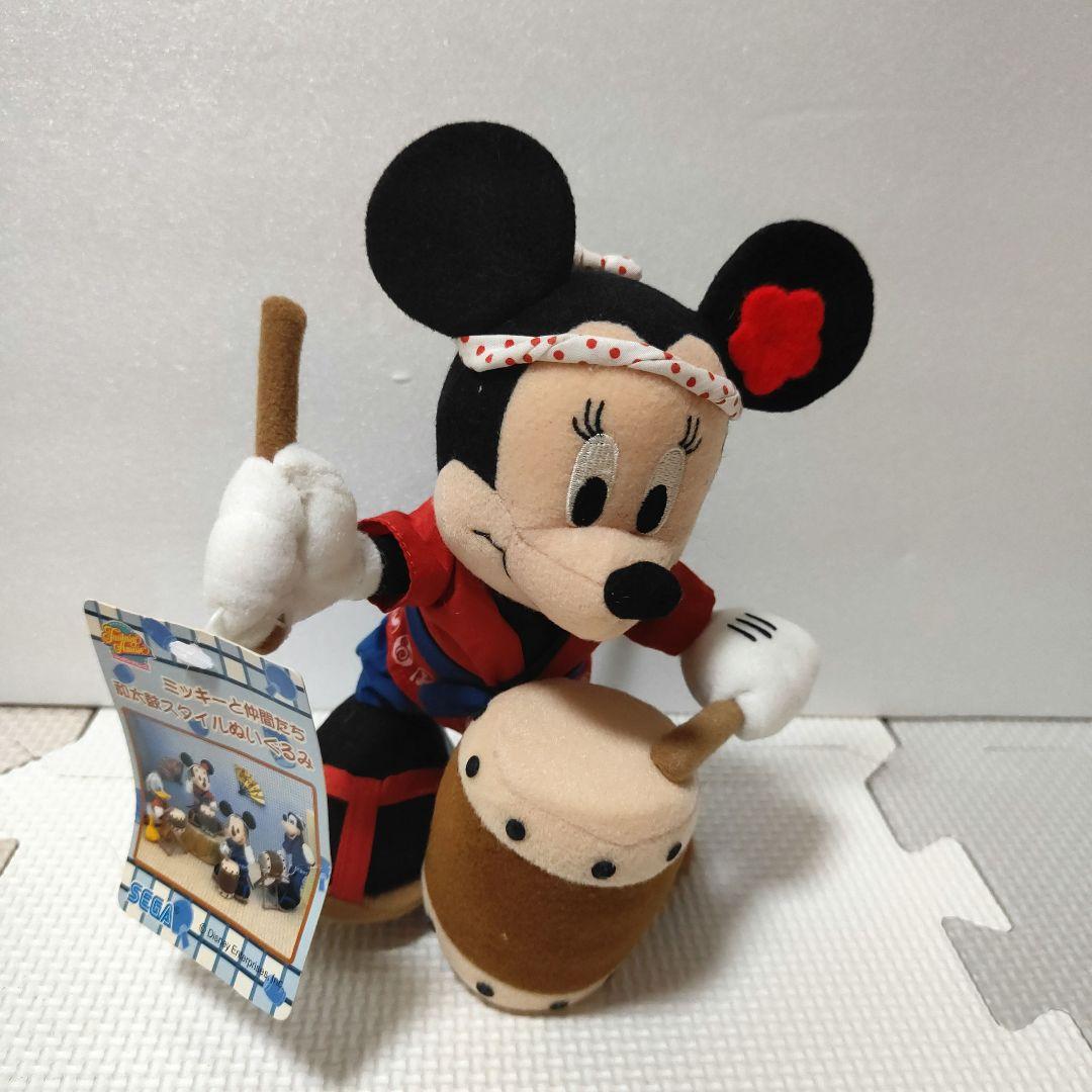 希少 レア　ディズニー ミッキーと仲間たち 和太鼓スタイルぬいぐるみ　4点セット