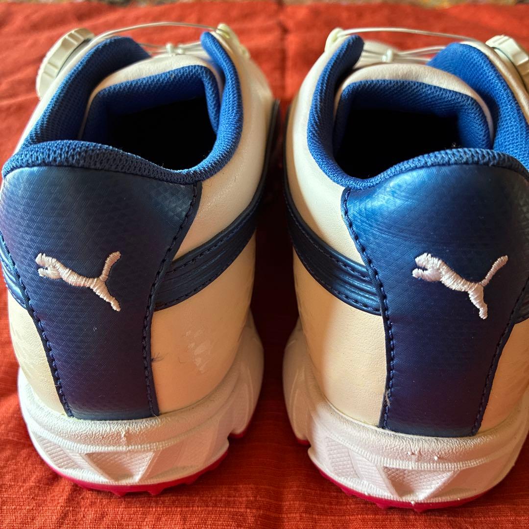 PUMA レディースゴルフシューズ　白に青のライン　24cm 新品未使用品