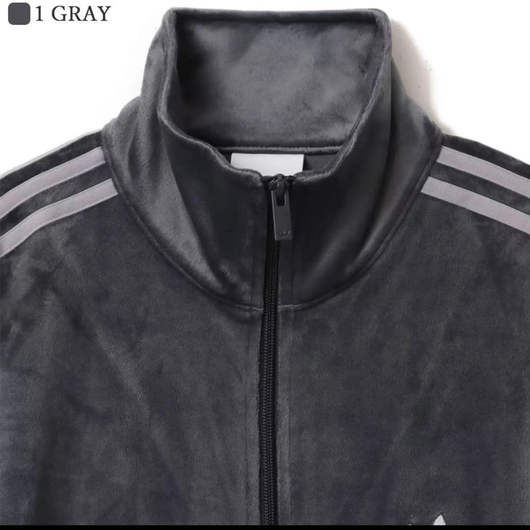 期間限定価格！adidas ファイヤーバード ベロア トラックトップ XLグレー