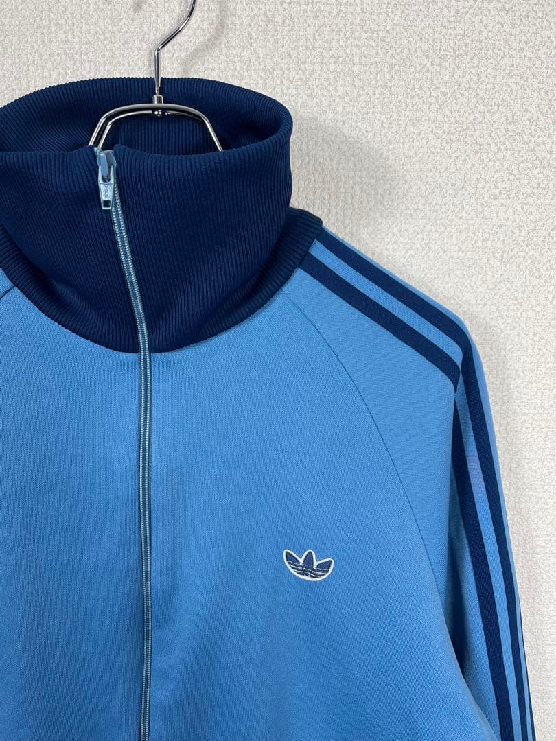 ●80s ヴィンテージ　ADIDAS アディダス　トラックジャケットライトブルー