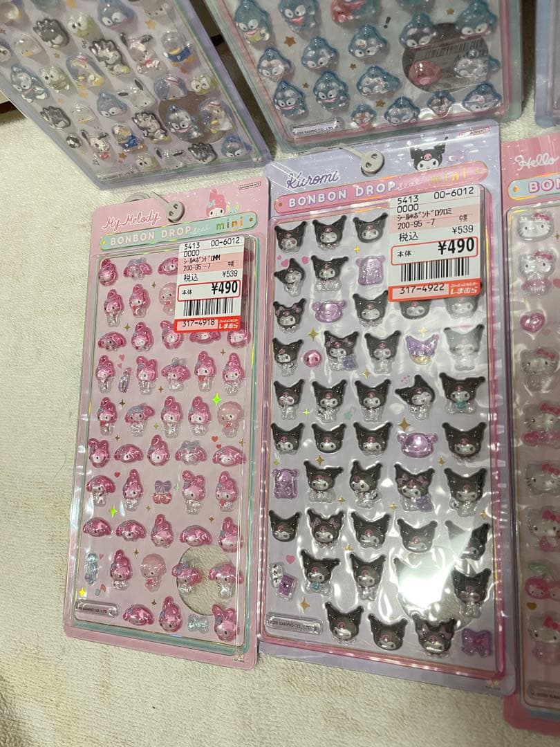 正規品 サンリオ ボンボンドロップシールmini ミニサンスター文具8枚セット