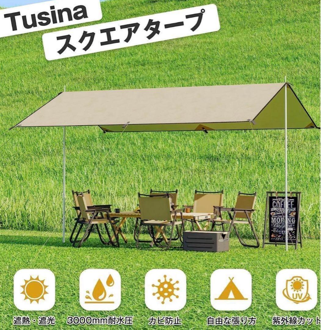 タープ キャンプ ピクニック 300cm×400cm 4〜8人用 UV加工済