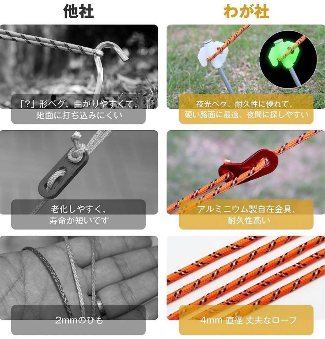タープ キャンプ ピクニック 300cm×400cm 4〜8人用 UV加工済