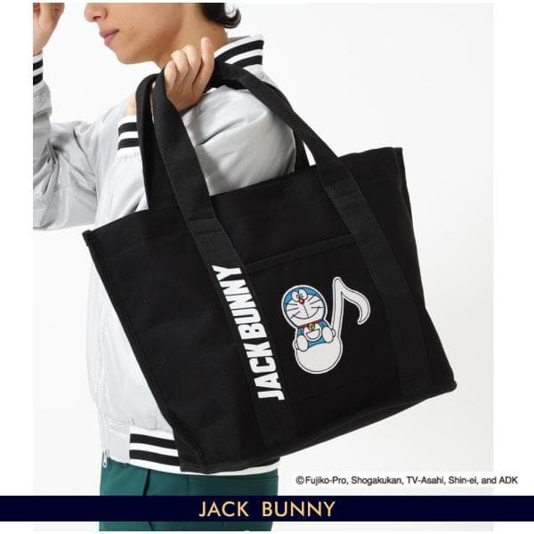 Jack Bunny ドラえもん BIGトートバッグ／ボストンバッグ　ブラック
