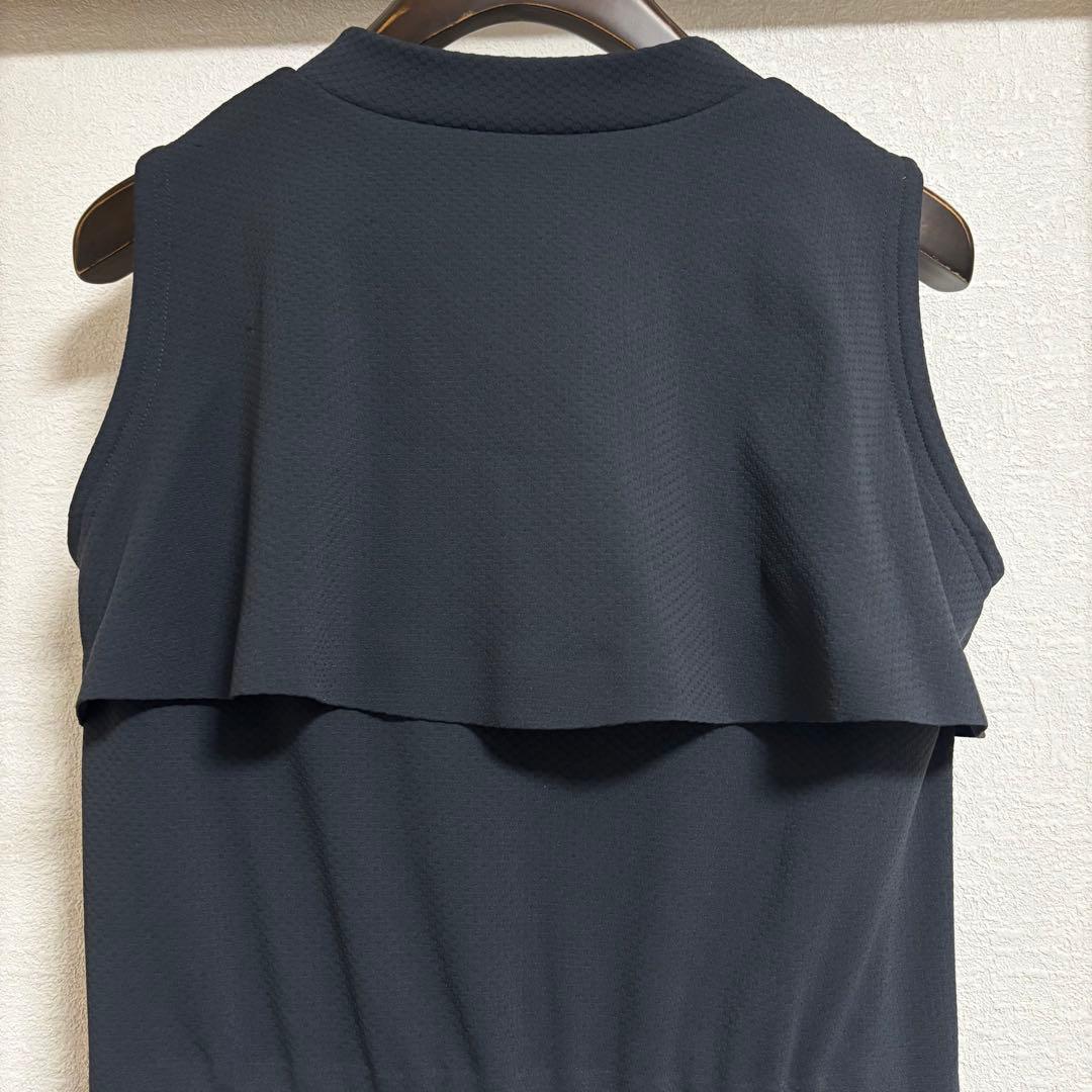 【美品】PGG パーリーゲイツ ハイネックノースリーブワンピース 黒 0