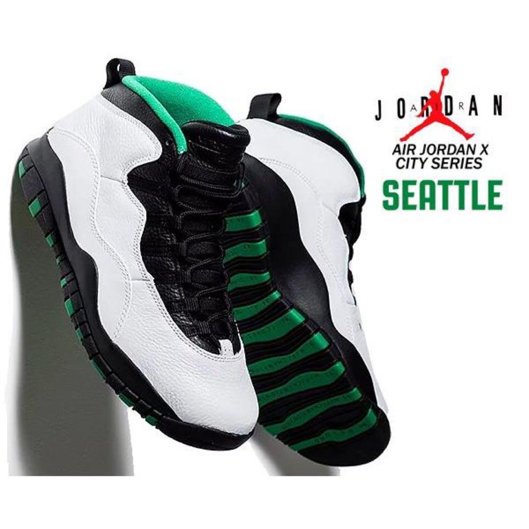 シューズ(男性用) NIKE AIR JORDAN10 SEATTLE SUPERSONICS