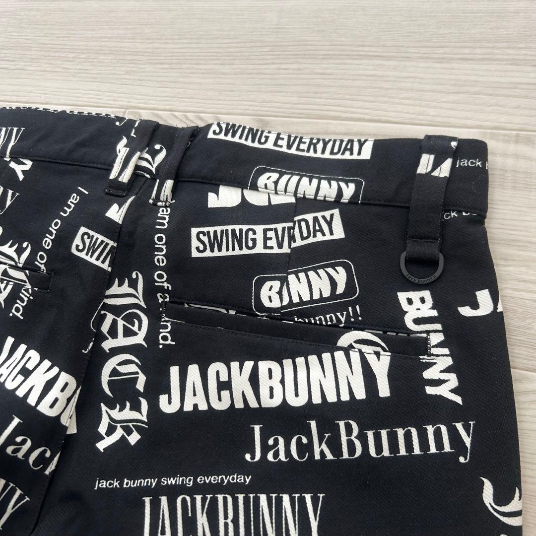 新品　ジャックバニー　パンツ　テーパード　春　総柄　ブラック　4