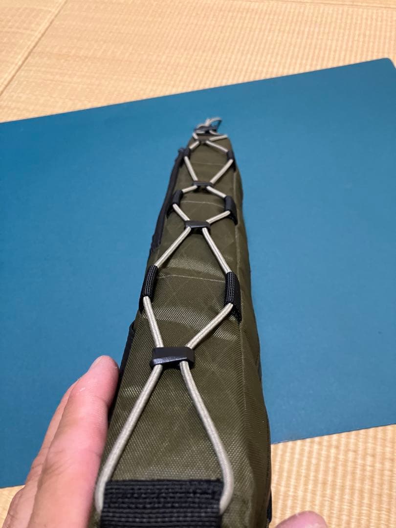 ハンドメイドフレームバッグ　X-PAC X42 オリーブ　43.8cm