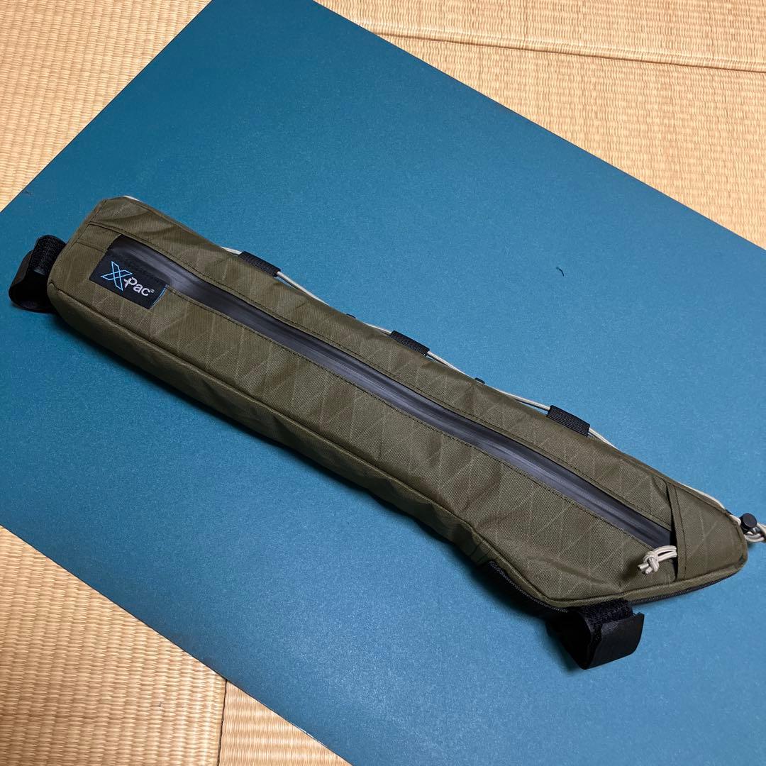 ハンドメイドフレームバッグ　X-PAC X42 オリーブ　43.8cm