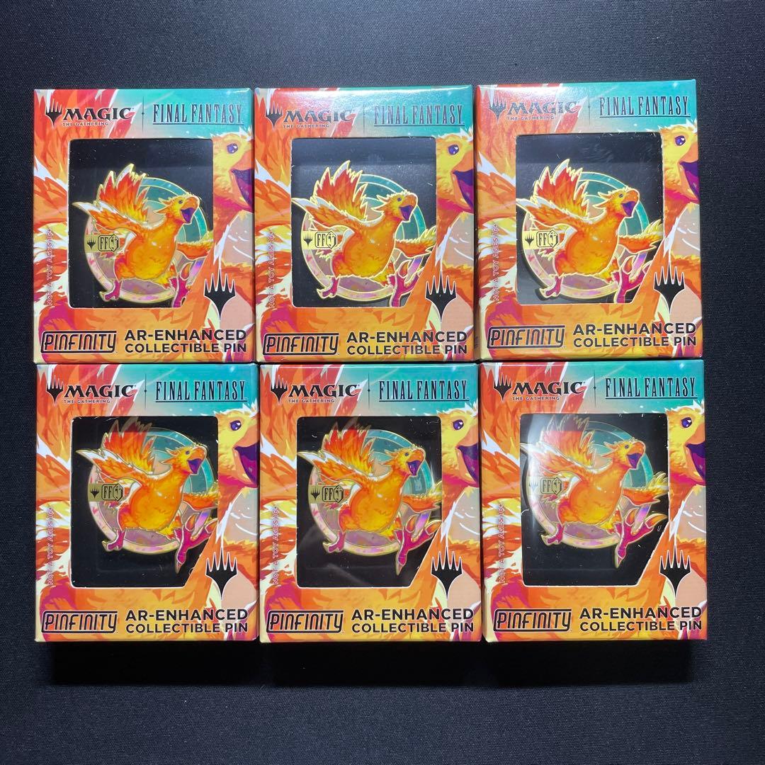 MTG FF チョコボ ピンバッジ ポストカード まとめ売り 6つずつ ②