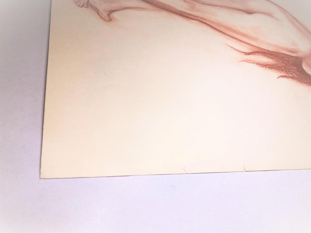 【 依岡慶樹 裸婦デッサン 】　 1978年作品　額装