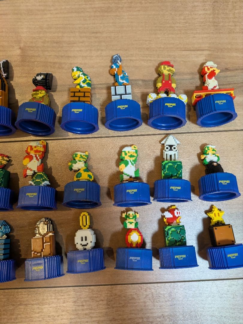 スーパーマリオブラザーズ×ペプシボトルキャップ30種コンプリートセット　おまけ付