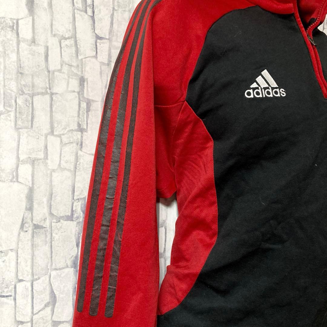 adidas セリエA ACミラン トレーニングジャージ 黒/赤　メンズ　L