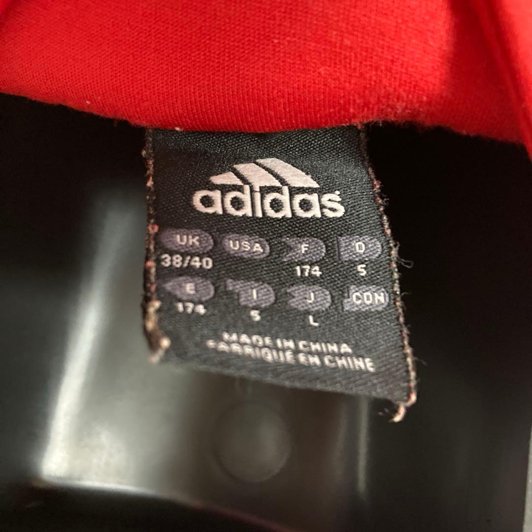 adidas セリエA ACミラン トレーニングジャージ 黒/赤　メンズ　L