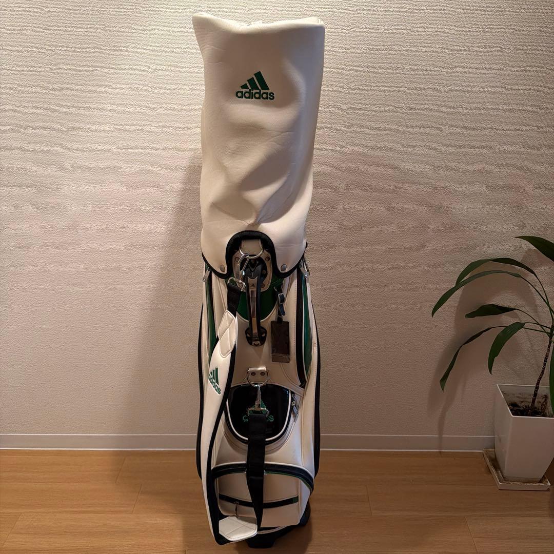 adidas キャディバッグ ホワイト/グリーン 中古