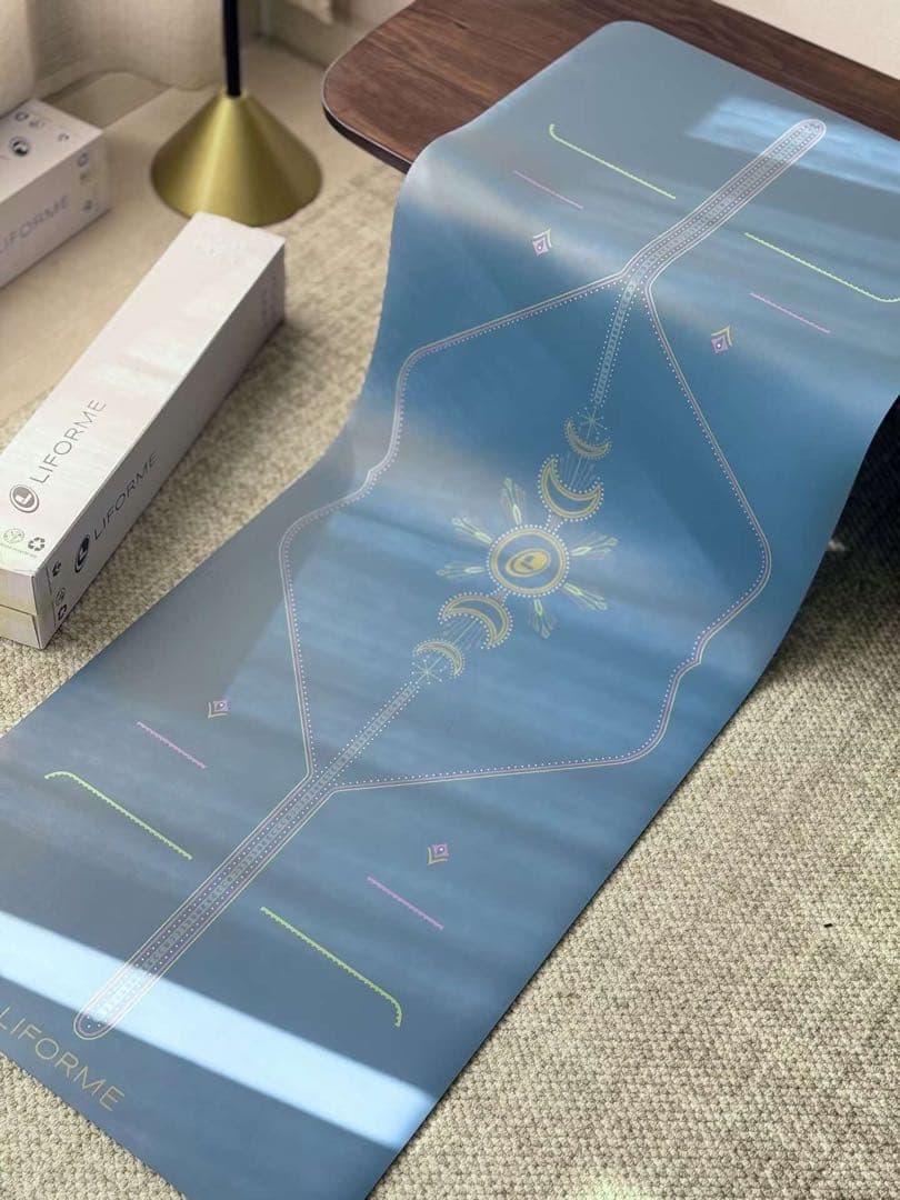 LIFORME ヨガマット 青 収納バッグ付き