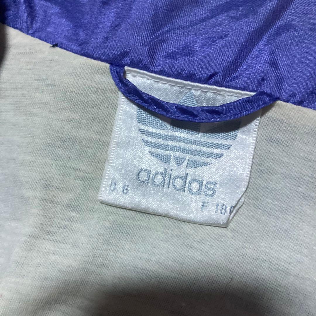 80s adidas ヴィンテージナイロントラックジャケット 刺繍 チームロゴ
