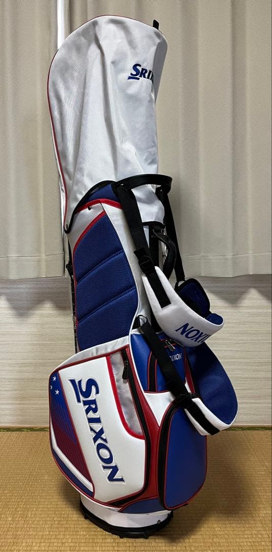 【値下げ】Srixon スタンド式キャディバッグ ホワイト/ブルー/レッド
