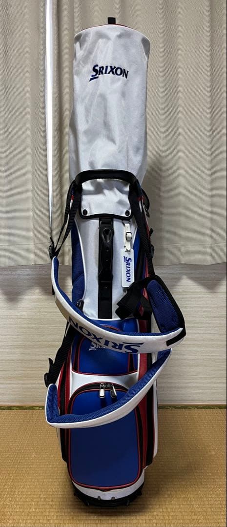 【値下げ】Srixon スタンド式キャディバッグ ホワイト/ブルー/レッド