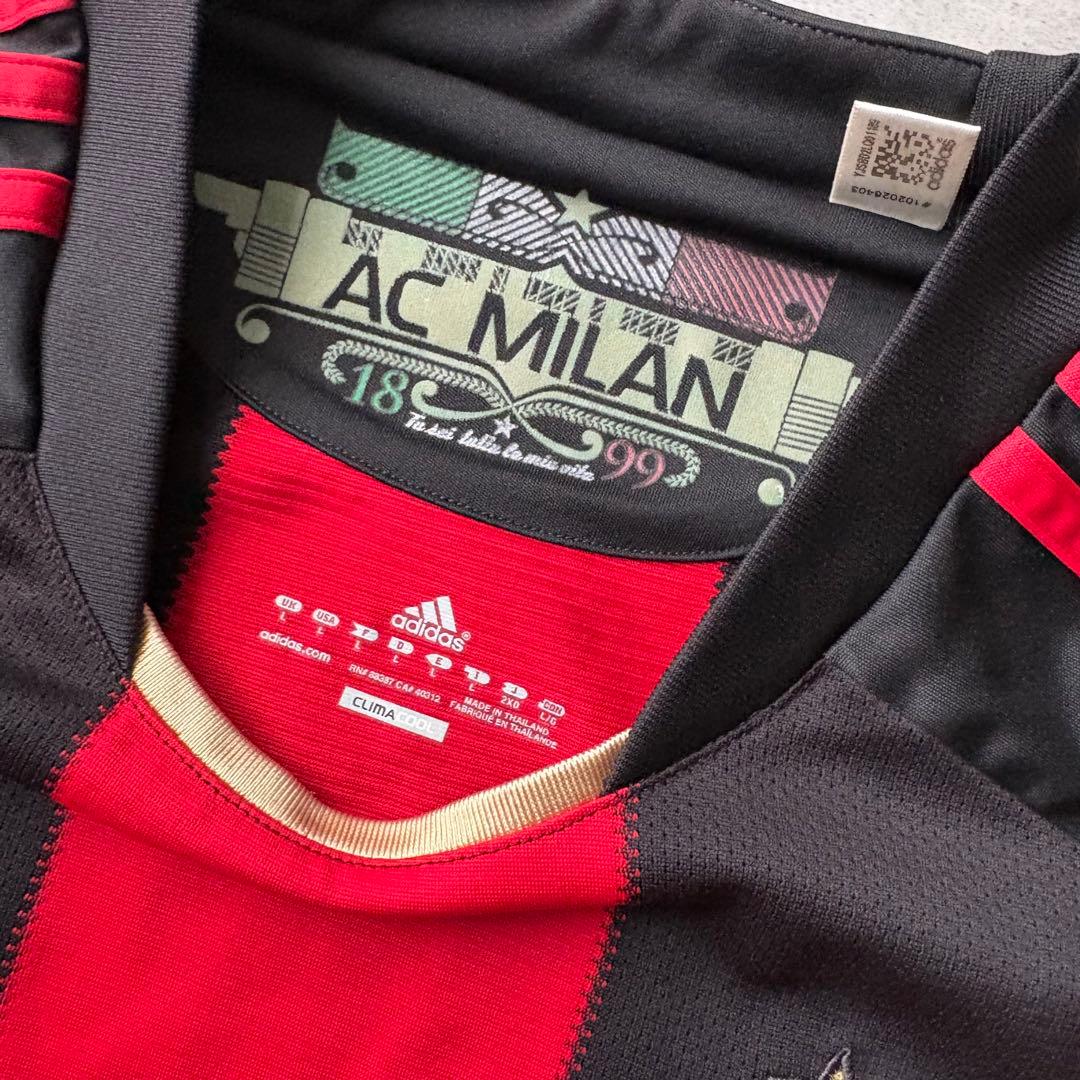 極美品 レア ACミラン 2010/11ホーム ユニフォーム adidas XL
