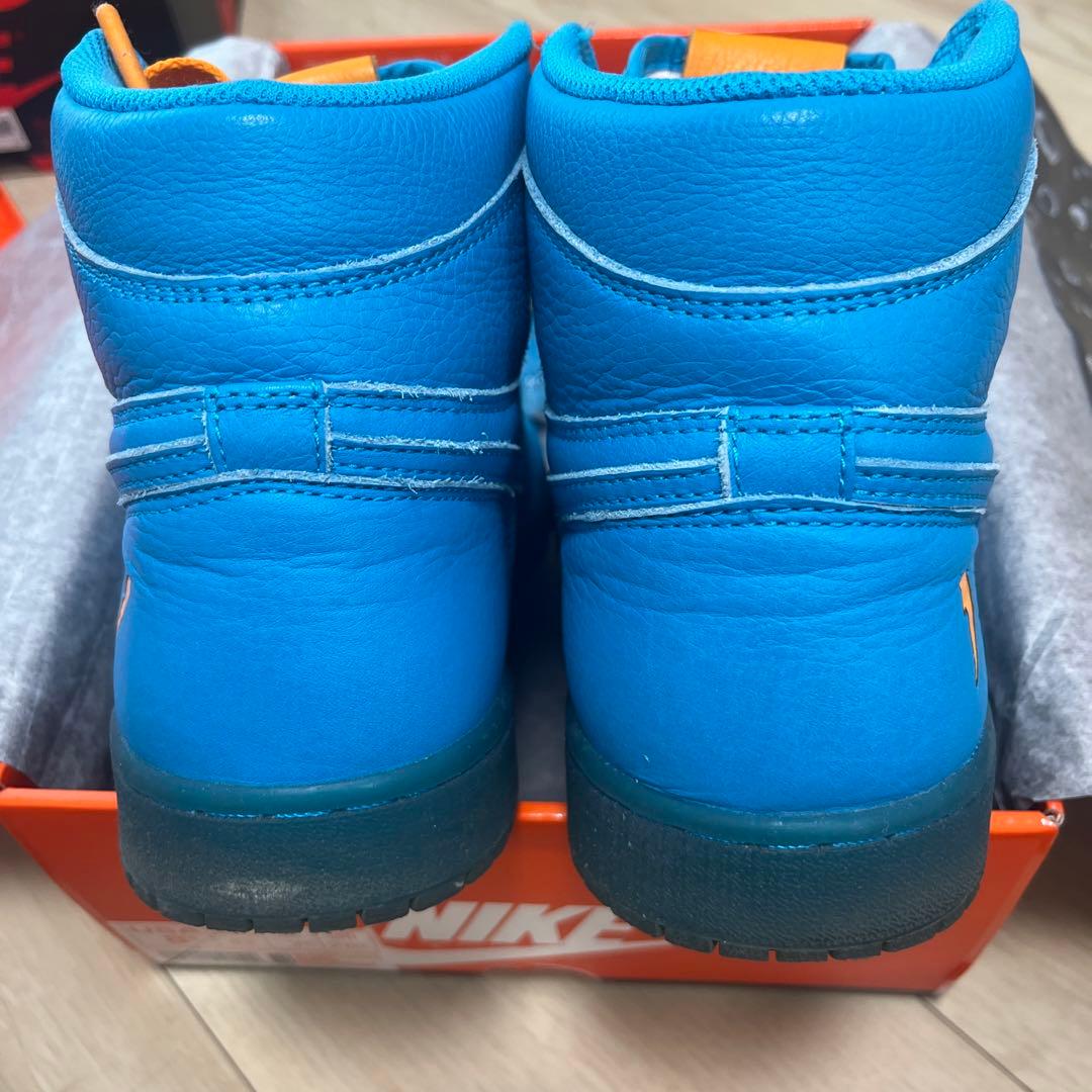 NIKE AIR JORDAN 1 RETRO HI 青/オレンジ 26.5cm