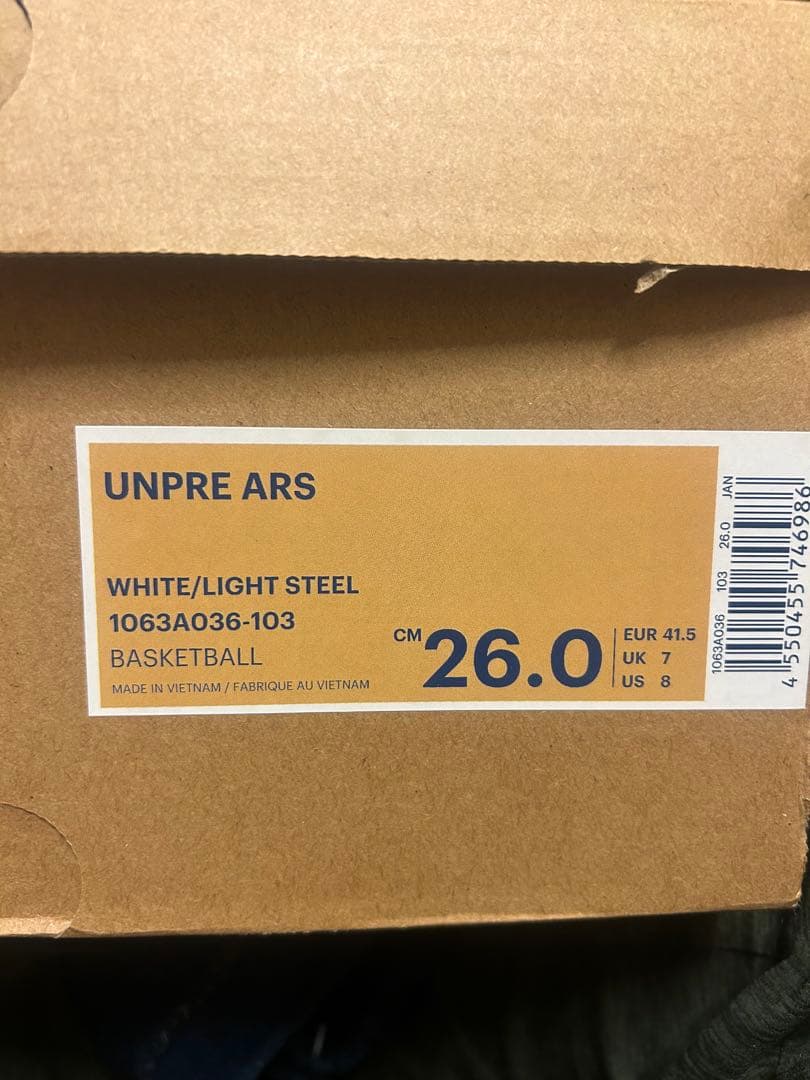 【未使用】ASICS UNPRE ARS バスケットシューズ 26.0cm