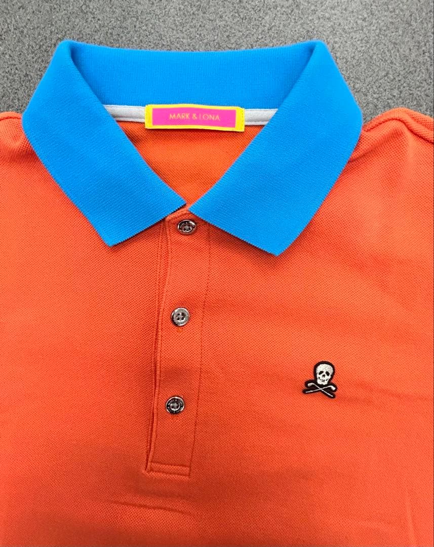 MARK&LONAポロシャツ オレンジ サイズ46 美品